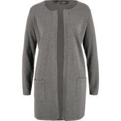 Kardigan bez zapięcia z kieszeniami bonprix szary melanż. Kardigany damskie marki bonprix. Za 59.99 zł.