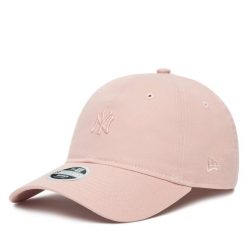 Czapka z daszkiem New Era. Czerwone czapki i kapelusze damskie New Era, bez wzorów. Za 89.99 zł.