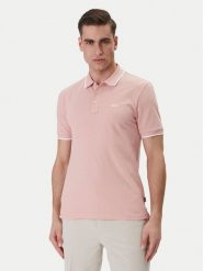 BOSS Polo Parlay 190 50494697 Różowy Regular Fit. Czerwone koszulki polo męskie Boss, m, bez wzorów, z bawełny, bez ramiączek. Za 499.99 zł.