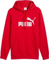 Bluza męska Puma ESS No.1 Logo Hoodie FL czerwona 682570 11 L. Czerwone bluzy męskie Puma, l, bez wzorów, bez kaptura. Za 346.44 zł.
