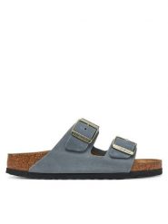 Birkenstock Klapki Arizona 1029253 Szary. Szare klapki damskie Birkenstock, bez wzorów, ze skóry, bez obcasa. Za 429.99 zł.