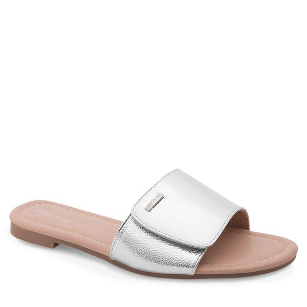 Klapki Jenny Fairy. Szare klapki damskie Jenny Fairy, bez wzorów, bez obcasa. Za 69.99 zł.