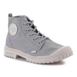 Buty do chodzenia unisex Palladium Pampa SP20 HI. Szare obuwie sportowe damskie Palladium, bez wzorów, z materiału, trekkingowe. Za 418.00 zł.