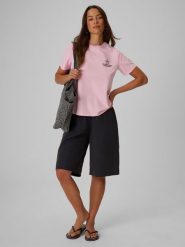 4F Spodenki casual z modalem damskie - czarne S. Czarne szorty sportowe damskie 4f, s, bez wzorów, z materiału, casualowe, z podwyższonym stanem, trekkingowe. W wyprzedaży za 119.99 zł.