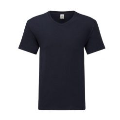 Męska Koszulka Z Dekoltem V Iconic 150. Niebieskie koszulki sportowe męskie Fruit of the Loom, m, bez wzorów, bez kołnierzyka, bez ramiączek, trekkingowe. Za 41.99 zł.