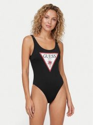 Guess Strój kąpielowy E6GJ43 KF442 Czarny. Czarne kostiumy jednoczęściowe damskie Guess, m, z aplikacjami, z syntetyku. Za 319.99 zł.