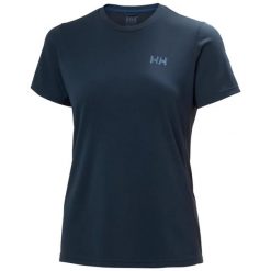Koszulka damska Helly Hansen Lifa Active Solen. Niebieskie t-shirty damskie Helly Hansen, bez wzorów, bez kołnierzyka. Za 290.50 zł.