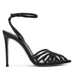 Sandały Le Silla. Czarne sandały damskie LE SILLA, bez wzorów, bez obcasa, na szpilce, bez zapięcia. Za 1,619.00 zł.