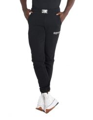 Minimalistyczne męskie spodnie dresowe z bawełny organicznej. Czarne spodnie sportowe męskie LEONE 1947 APPAREL, na lato, l, bez wzorów, z bawełny, na fitness i siłownię. Za 84.16 zł.