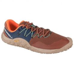 Buty do biegania męskie Merrell Trail Glove 7. Zielone buty sportowe męskie Merrell, z materiału, bez zapięcia, do biegania. Za 868.00 zł.