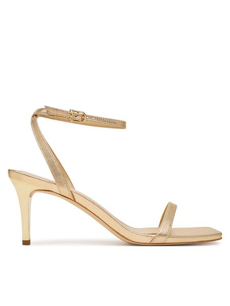 MICHAEL Michael Kors Sandały Liana Mid 40S6LNMS1M Złoty. Żółte sandały damskie MICHAEL Michael Kors, bez wzorów, ze skóry, bez obcasa, na szpilce, bez zapięcia. Za 607.99 zł.
