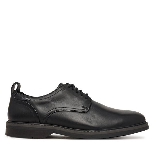 Trzewiki Clarks. Czarne botki męskie Clarks, bez wzorów, z gore-texu, bez zapięcia. Za 569.99 zł.
