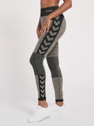Damskie legginsy mid-rise Hummel Clea. Szare legginsy sportowe damskie Hummel, xs, bez wzorów, z dzianiny, z standardowym stanem, na fitness i siłownię. Za 252.50 zł.