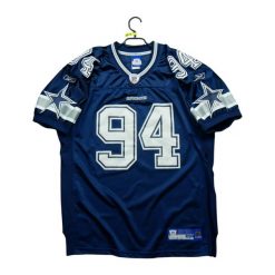 Second life - Reebok męska koszulka NFL Dallas Cowboys - Stan bardzo dobry. Niebieskie koszulki sportowe męskie Reebok, m, bez wzorów, bez kołnierzyka, bez ramiączek, do piłki nożnej. Za 809.36 zł.