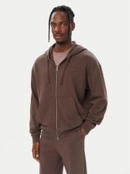 HUGO Bluza Dapozip 50548651 Brązowy ciemny Relaxed Fit. Brązowe bluzy męskie Hugo, l, bez wzorów, z bawełny, bez kaptura. Za 599.99 zł.