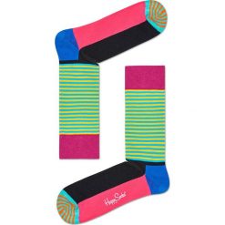 Happy Socks - Skarpetki Half Stripe. Zielone skarpety damskie Happy Socks. W wyprzedaży za 29.90 zł.