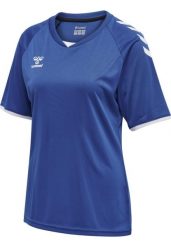 Koszulka damska Hummel hmlhmlCORE volley. Niebieskie koszulki sportowe damskie Hummel, xs, bez wzorów, z jersey, bez kołnierzyka, bez ramiączek, na fitness i siłownię. Za 120.00 zł.
