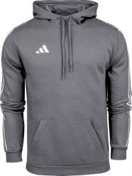 Adidas Bluza męska adidas Tiro 23 League Sweat Hoodie szara HZ3021 S. Szare bluzy męskie Adidas, m, bez wzorów, bez kaptura. Za 198.86 zł.