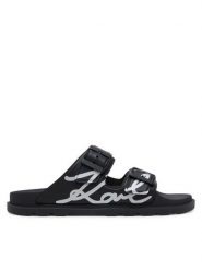 KARL LAGERFELD Klapki Kondo Tred KL80972 Czarny. Czarne klapki damskie KARL LAGERFELD, bez wzorów, z tworzywa sztucznego, bez obcasa. Za 269.99 zł.