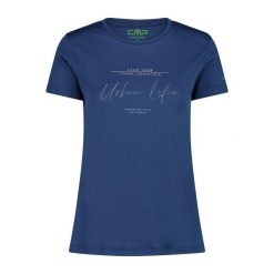 Damski T-shirt z okrągłym dekoltem z wełny merino CMP. Białe koszulki sportowe damskie CMP, bez wzorów, z wełny, bez kołnierzyka, bez ramiączek, rowerowe. Za 246.70 zł.