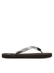 Calvin Klein Jeans Japonki Beach Sandal Monologo Tpu YW0YW01719 Srebrny. Szare klapki damskie Calvin Klein Jeans, bez wzorów, z jeansu, bez obcasa. Za 89.99 zł.