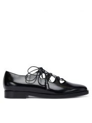 Max Mara Półbuty Ghil 2524526351600 Czarny. Czarne półbuty damskie Max Mara, bez wzorów, ze skóry, bez obcasa, na płaskiej podeszwie, bez zapięcia. Za 2,839.00 zł.