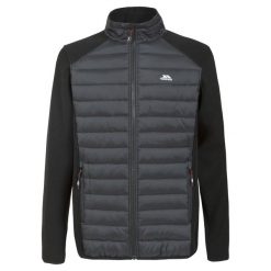 Bluza Polarowa Męska Pełen Suwak Saunter. Czarne bluzy sportowe męskie Trespass, m, bez wzorów, z polaru, bez kaptura, trekkingowe. Za 189.99 zł.