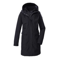 Parka dla kobiet Killtec GW 79. Czarne parki damskie GIGA DX, bez wzorów, z dzianiny, bez kaptura. Za 724.75 zł.
