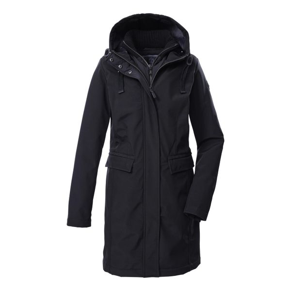 Parka dla kobiet Killtec GW 79. Czarne parki damskie GIGA DX, bez wzorów, z dzianiny, bez kaptura. Za 731.90 zł.