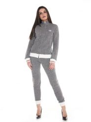 Bluza miękki oddychający z bawełna z pełny zamek błyskawiczny na co dzień. Czarne bluzy damskie LEONE 1947 APPAREL, m, bez wzorów, z bawełny, bez kaptura. Za 189.41 zł.