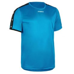 Koszulka do piłki ręcznej męska Atorka H100C. Niebieskie koszulki sportowe męskie ATORKA, l, bez wzorów, z materiału, bez kołnierzyka, bez ramiączek, do piłki ręcznej. W wyprzedaży za 34.99 zł.