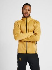 Bluza dresowa zapinana na zamek błyskawiczny Hummel Cima XK. Brązowe bluzy męskie Hummel, m, bez wzorów, z dresówki, bez kaptura, do piłki ręcznej. Za 228.75 zł.