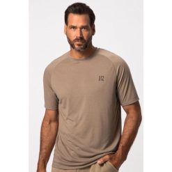 Męski T-shirt fitness rękaw 1/2 nadruk z tyłu QuickDry. Brązowe koszulki sportowe męskie JAY-PI, m, bez wzorów, z materiału, bez kołnierzyka. Za 176.99 zł.