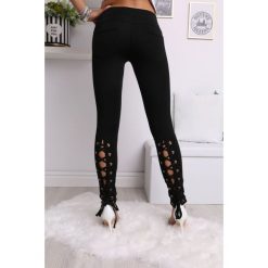 Spodnie Sznurowane Black. Spodnie materiałowe damskie Modaforyou. Za 109.00 zł.