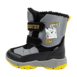 Buty, śniegowce Cerda PO000457 Motyw Pokemona szare. Szare buty zimowe chłopięce bez wzorów, z materiału, bez zapięcia. Za 242.91 zł.