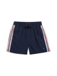 Tommy Hilfiger Szorty kąpielowe UB0UB00590 Granatowy. Niebieskie kąpielówki dla chłopców Tommy Hilfiger, bez wzorów, z syntetyku. Za 209.99 zł.