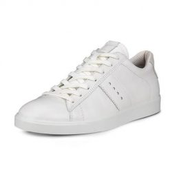 Buty do chodzenia damskie Ecco Sneaker Street Lite. Białe obuwie sportowe damskie ecco, bez wzorów, z materiału, trekkingowe. Za 526.00 zł.