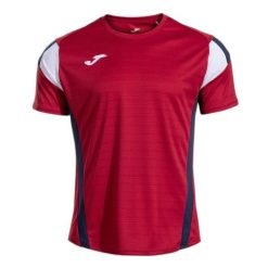 Koszulka męska Joma Montreal. Czerwone koszulki sportowe męskie Joma, l, bez wzorów, z materiału, bez kołnierzyka, bez ramiączek, do piłki nożnej. Za 135.50 zł.