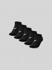 4F Skarpetki krótkie (5-pack) męskie - czarne 43-46. Czarne skarpety męskie 4f, bez wzorów, z bawełny. Za 59.99 zł.