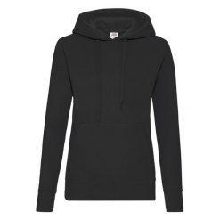 Bluza Damska Z Kapturem. Czarne bluzy damskie Fruit of the Loom, l, bez wzorów, z kapturem. Za 82.99 zł.