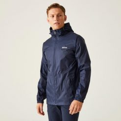 Kurtka trekkingowa męska Pack It Jacket III kieszonkowa. Niebieskie kurtki męskie Regatta, l, bez wzorów, sportowe, bez kaptura. W wyprzedaży za 109.90 zł.
