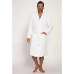 Męski Szlafrok odzież domowa kołnierz szalowy frotte do 8XL. Biała szlafroki męskie JAY-PI, m, bez wzorów, z bawełny, bez ramiączek, bez kaptura. Za 432.99 zł.