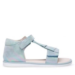 Sandały Lasocki Kids. Niebieskie sandały dziewczęce Lasocki Kids, bez zapięcia. Za 83.99 zł.