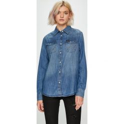 Wrangler - Koszula Western Denim. Szare koszule damskie Wrangler, z denimu, z długim rękawem. Za 259.90 zł.