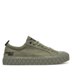 Trampki Palladium. Szare trampki i tenisówki damskie Palladium, bez wzorów, bez zapięcia. Za 279.99 zł.