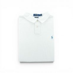 Koszulka Polo Ralph Lauren męska Slim Fit z krótkim rękawem. Białe koszulki sportowe męskie Ralph Lauren, l, bez wzorów, z tkaniny, bez kołnierzyka, bez ramiączek, na golfa. Za 149.06 zł.