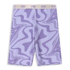 Legginsy sportowe dla dzieci Lemon Explore WL4 krótkie. Fioletowe legginsy dla dziewczynek LEMON explore, bez wzorów, z dresówki, krótkie. Za 59.90 zł.