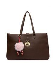 LOVE MOSCHINO Torebka JC4239PP0PKI0313 Brązowy ciemny. Brązowe torebki do ręki damskie Love Moschino, bez wzorów, ze skóry, bez dodatków. Za 1,139.00 zł.
