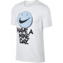 Nike T-Shirt M Nsw Tee Cncpt Blue 3 White Cobalt Tint M. Białe t-shirty i topy dla dziewczynek Nike, z nadrukiem, z bawełny. Za 105.00 zł.