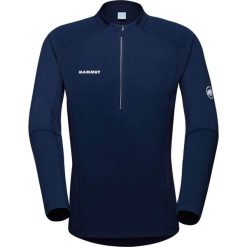 Bluza męska Mammut Aenergy FL Half Zip Longsleeve. Niebieskie bluzki z długim rękawem męskie Mammut, l, bez wzorów, z materiału, marine, bez kołnierzyka. Za 385.30 zł.